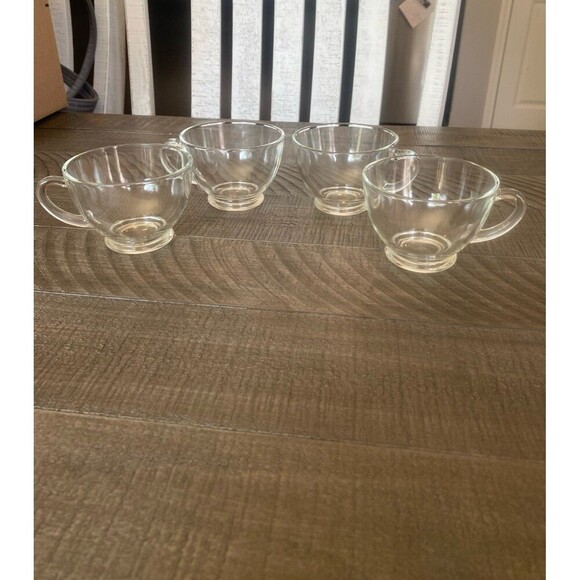 Glass punch cups set of 4 - Picture 1 of 6